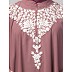 Designer embroidery Irani Kaftan - Mauve Pink